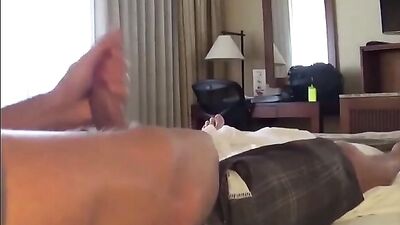 Jerking on the Bedroom Floor: Amateur Big Cocks Cum Shots