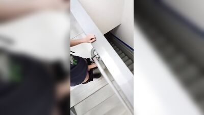 Stairwell Encounter: Hardcore Handjob Amateur Style!