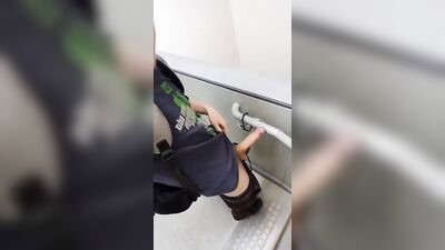 Stairwell Encounter: Hardcore Handjob Amateur Style!