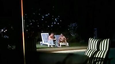 Outdoor Pool Frenzy: Men in Action!