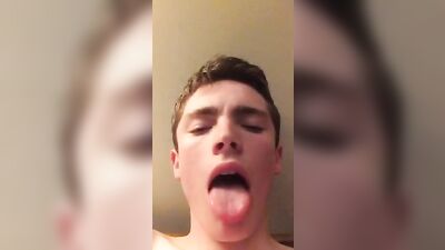 Young Boy Licks His Way to Pleasure
