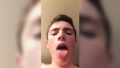 Young Boy Licks His Way to Pleasure