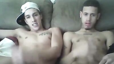 Straight Buddies Jerking on GayTube - A Gay Porn Video with Friends Sharing the Pleasure