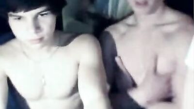 Gay Porn Twink Threesome with Straight Friends - 3 Jerking Buddies