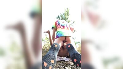 Outdoor Fun: Two Boys Exploring Their Sexuality