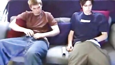 Gay Porn: Wanking My Straight Friend for the Audience!