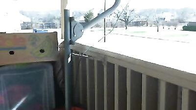 Exibcionists in the Balcony - Gay Porn Action Amateur Assplay Video