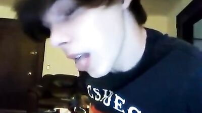 John Rolper 2 - Cum Shots Handjob Solo: Sexy cute teen boy smooth wank and cum on cam!