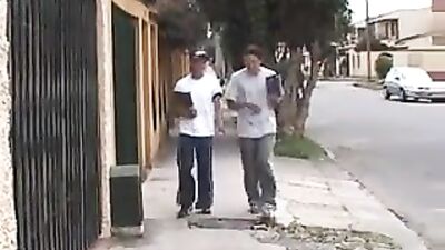 Caught on the Stairs: Latino Bareback Cum Shots - Steamy and Exciting Gay Porn Action!