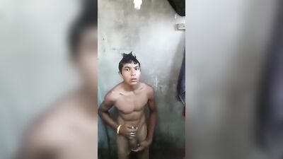 Hung in Shower - Mens Room Ménage à Trois