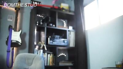 Cumming in His Own Foot! Web-Cam Naked Boy Big Dick Explosion