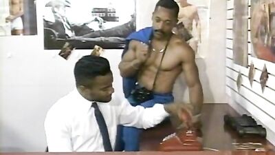 Office Blackout! Bareback Action with Dudes Relieving Stress