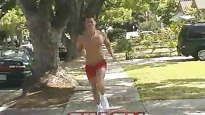 Straight Porn Stars Secret Gay Solo Jogger Jack-Off!