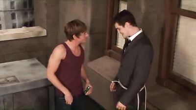 Gay Balcony Threesome - Action on the Roof!