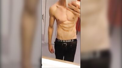 Lean Muscular Blond Twink Flexes - Web-Cam Boys Delight