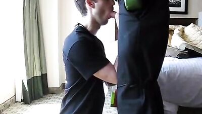 Gay Porn - After Work Blowjobs: Two Co-Workers Passionate Rush Home