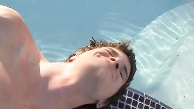 Gay Porn Video - Public Outdoor Solo Pool Fun