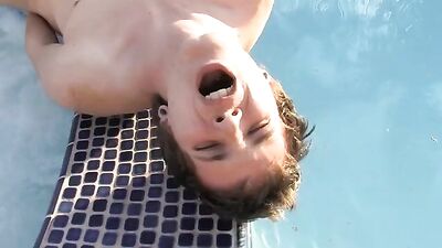 Gay Porn Video - Public Outdoor Solo Pool Fun