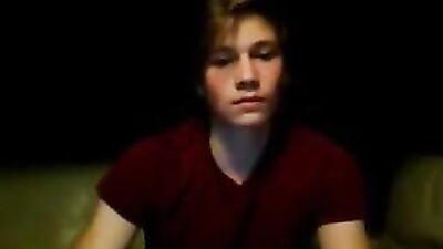 Young smooth hunk shakes his long cock!