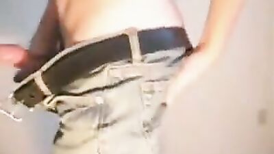 Brown Jeans Cum Shots: A Solo Handjob Adventure!