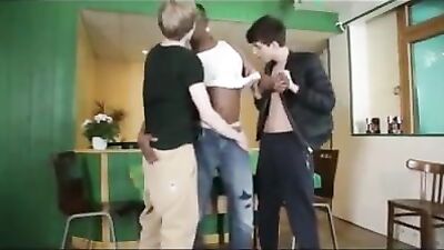 Gang Bang Passion: 3-Way Interracial Gay Porn with Bareback and Big Cocks