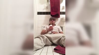 On the Bathroom Floor: Latino Boys Cumshot Adventure!