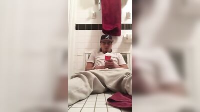 On the Bathroom Floor: Latino Boys Cumshot Adventure!