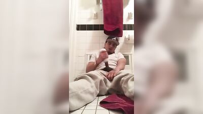 On the Bathroom Floor: Latino Boys Cumshot Adventure!