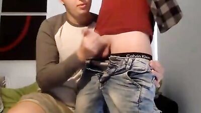 Bisexual Buddies Webcam Show: Horny Amateurs Oral Adventure