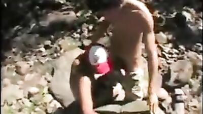 Bare In The Woods: Action Bareback Public Outside