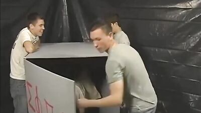 The Frat Pack: Cum Shots and Oral Delights in The Gloryhole Box!