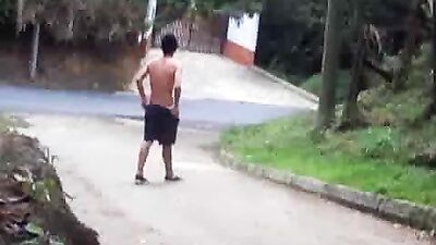 Hot Boy Wanks with Dildo in Public!