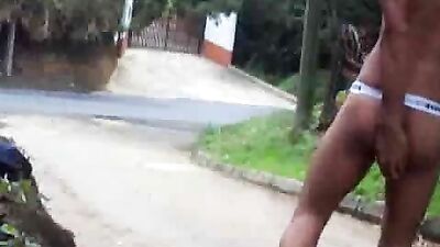 Hot Boy Wanks with Dildo in Public!