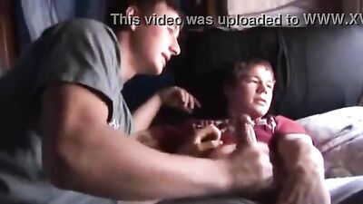 His First Gay Porn Experience: Blowjobs and Handjobs Cum in Style!