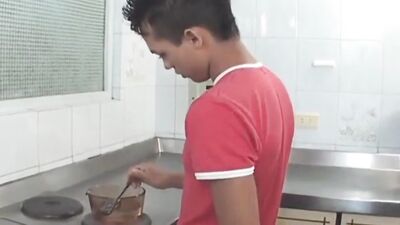 Gay Latino Kitchen Fun Bareback Cum Shots: A Lusty Video Adventure!