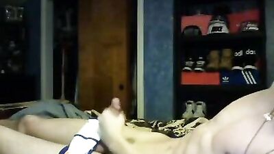 Young Guitarists Ball Game: Cum Shots Handjob Solo Teen Boy Smooth Wank and Cum on Cam