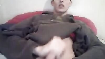 Gay Porn Spanking Delight: Web-Cam Amateur Solo Action