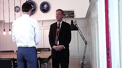 Gay Office Spanking - Naked Young Man Gets Flogged by Strict Boss