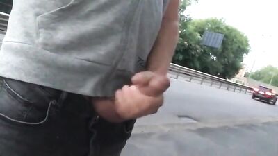 Exhibit And Cumshot In The Streets - Amateur Big Cocks Cumshots