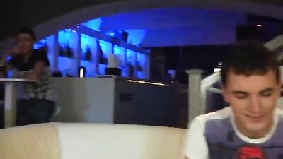 Gang Bang in Gay Bar: Cuties and Bareback Action!