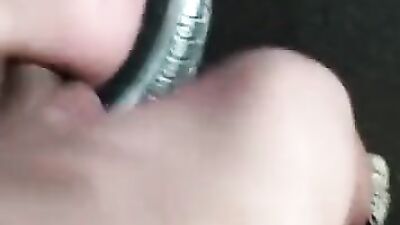 Longhaired bitch boy tied up & used in the toilet: Hardcore action with big cocks!