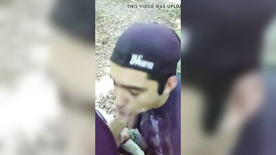 Outdoor Fun Blowjob and Cum Eat