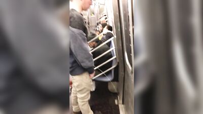 Boy Piss in the Subway - Amateur Fun Public Outside Adventure