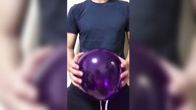 Fucking A Balloon - Double Penetration Explosion!