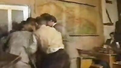 Vintage School Orgy - Cum Shots Group Sex Revisited!