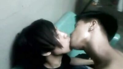 Long Amateur Asian Kiss with Tongue - A Gay Porn Video!