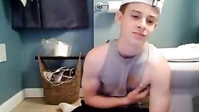 Gay Bathroom Cam Boy - Naked and Ready to Play!