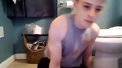 Gay Bathroom Cam Boy - Naked and Ready to Play!