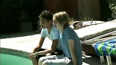 Gay Porn - Bareback Action By The Pool
