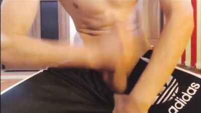 Gay Porn Scene: Adidas Skater Scally Jerking Off Cumshot!